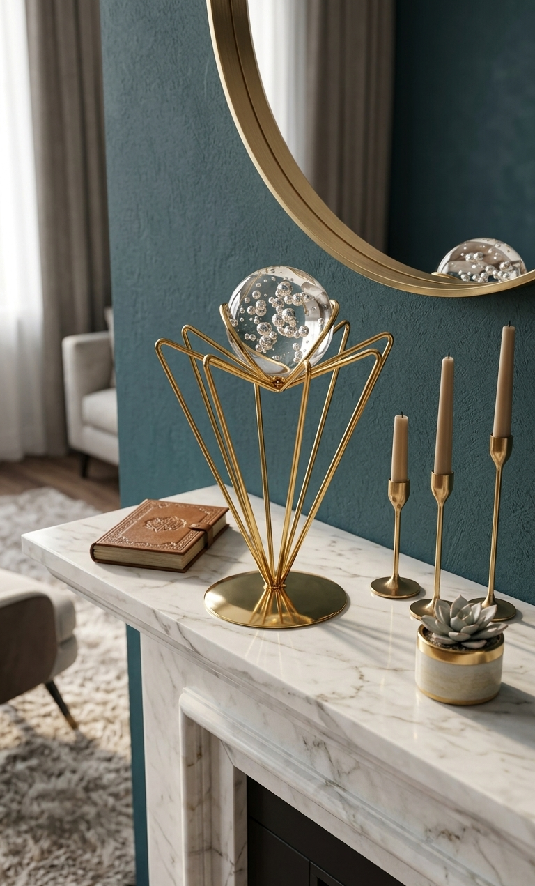 Crystal Globe Mantle Decor Viral Vault