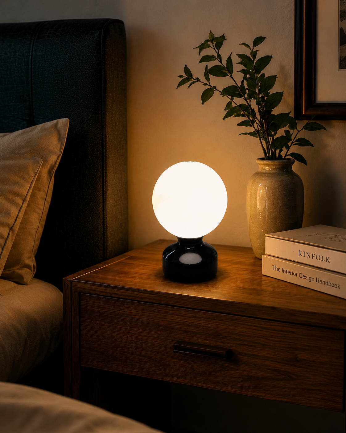 Spherical Marble Table Lamp (Plain) Viral Vault