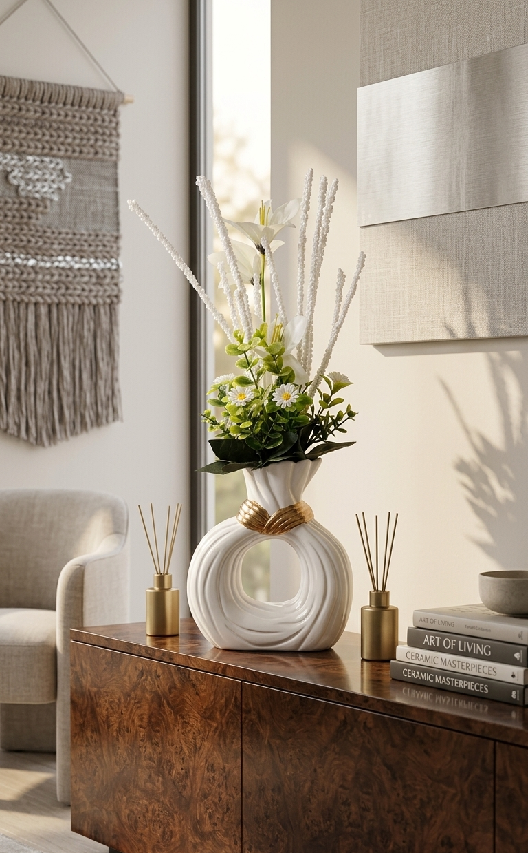 Off-White Ceramic Donut Vase Viral Vault