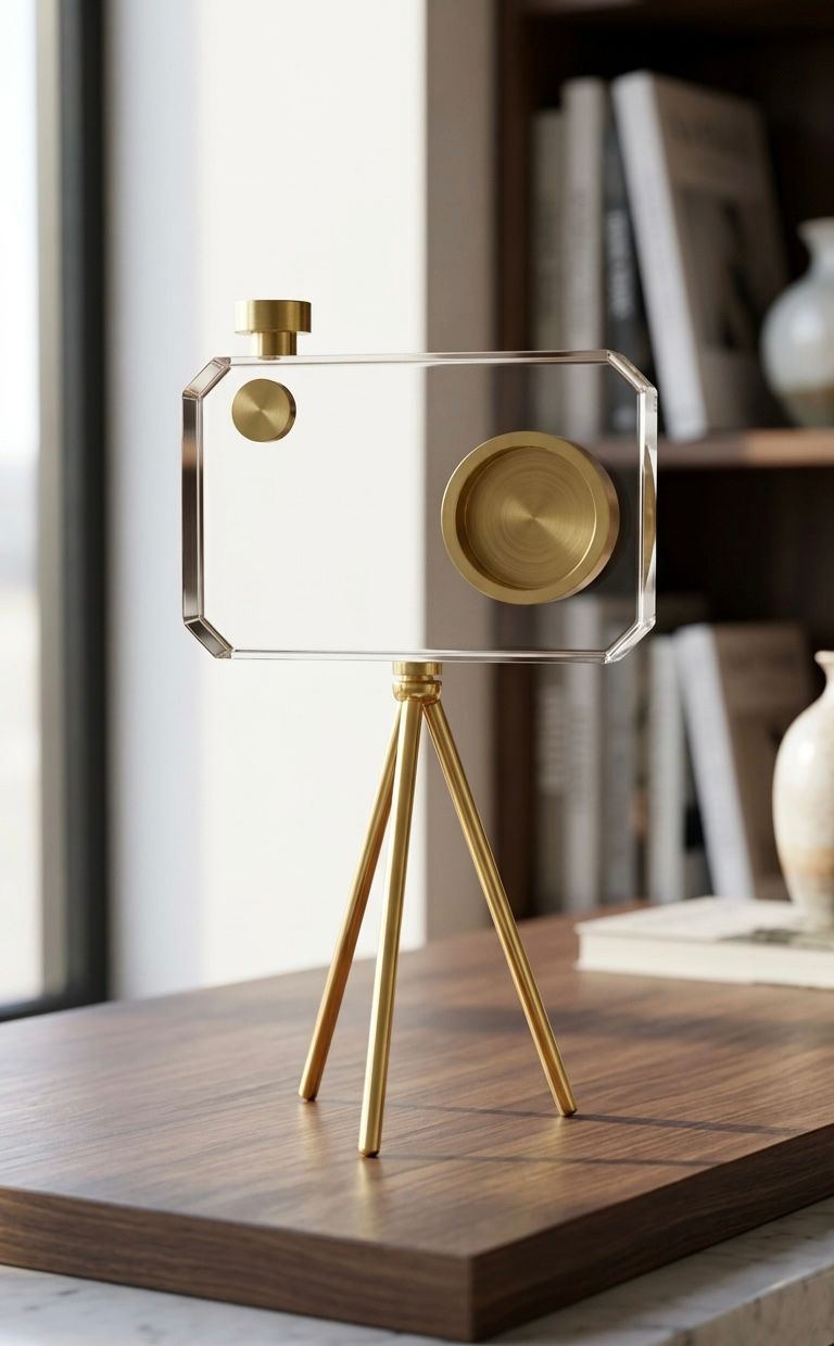 Acrylic Camera Tripod Sculpture Viral Vault